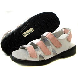 Sandbaggers Lucy Pink/White Size 5 Sandals