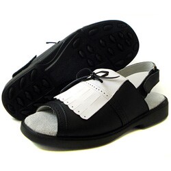 Sandbaggers Kiltie II Women's White on Black Shoes