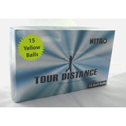 Nitro Tour Distance Yellow Golf Balls (Pack of 15)