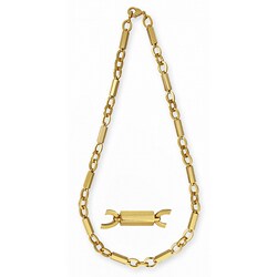 14k Yellow Gold Overlay 30-inch Triple Tie Chain