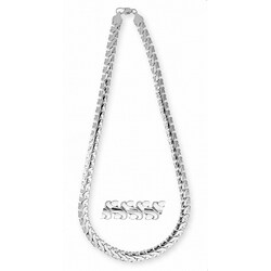 14k White Gold Overlay 20-inch Fancy S-link Chain