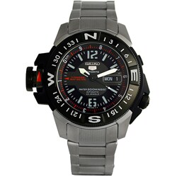 Seiko Men's Map Meter Black Dial Watch