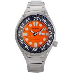 Seiko Men's Orange Dial Diver Watch