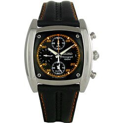 Seiko Men's Chronograph Leather Strap Watch