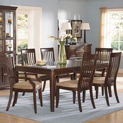 Solid Hardwood Versatility Espresso Dining Table