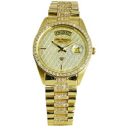 Jules Jergensen Elegant Jeweled Dial Watch