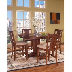 Manhattan Bar Table with 4 Bar Stools Set