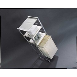 3-shelf Laundry Valet with Canvas Hamper