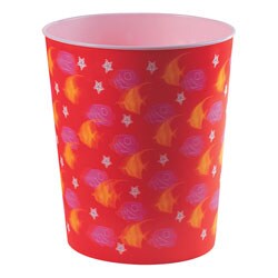 Large 3D Red Aquarium Holographic Wastebasket
