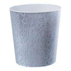 Large 3D Silver Rings Holographic Wastebasket