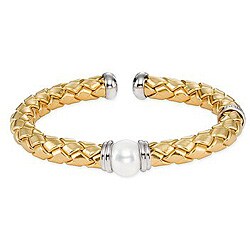 Goldplated Silver Freshwater Pearl Bracelet (11-12 mm)