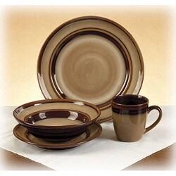 Caramel Twist 16-Piece Dinnerware Set