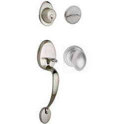 Fontaine Nickel Entry Door Handleset Lock with Egg Knob