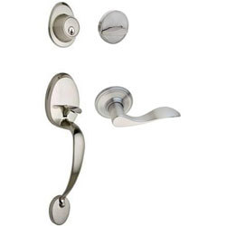 Fontaine Nickel Entry Door Handleset Lock with Lever