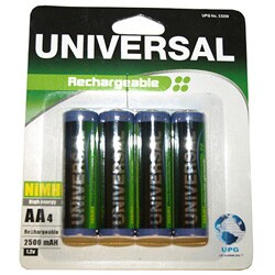 Universal 53200 Rechargeable AA Batteries