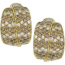 18k Yellow Gold 4 1/4ct TDW Diamond Earrings (F-G, VS)