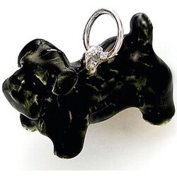 Best in Show Sterling Silver Enamel Large Scottish Terrier Charm
