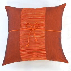 Silky Filigree Sienna Tones/ Red Cushion Cover.