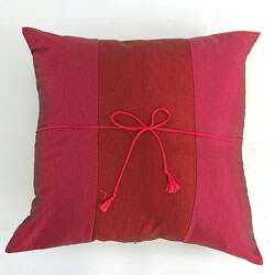 Silky Two-tone Rich Cranberry Cushion Cover