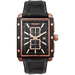 Triumph Motorcycles Men's Black/ Rose Gold Watch