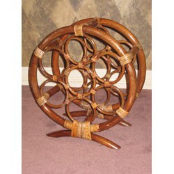 Rattan Round Wine Rack
