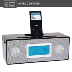 iSnooze SA-50188c-ip Alarm Clock Radio Speaker iPod Dock