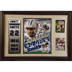 Emmitt Smith 12x18 Custom Framed Print and Cards