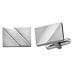 Men's Titanium Brushed Finish Cufflinks