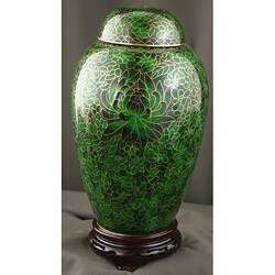 Imperial Jade Cloisonne Large Urn