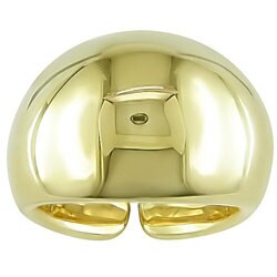 Yellow Goldplated Sterling Silver Dome Ring