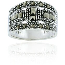 Sterling Silver Marcasite Bow Ring