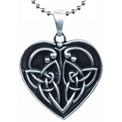 Pewter Eternal Love Celtic Heart Necklace
