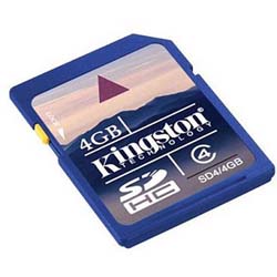Kingston 4G SDHC Class 4 Memory Card