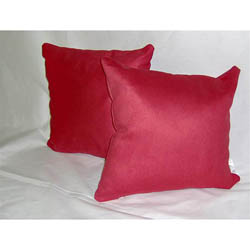 Stonesuede Red Decorative Throw Pillows (Set of 2)