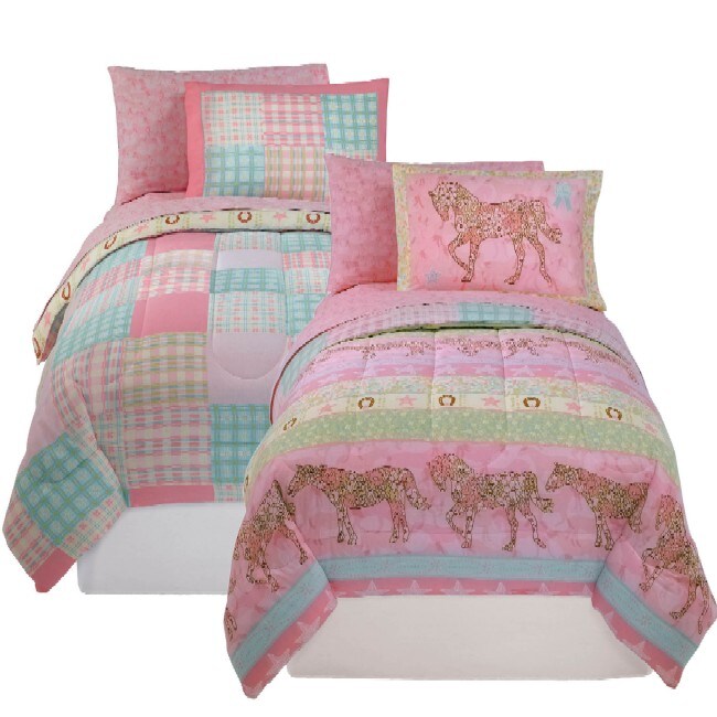 Cow Girl Pink 5-piece Bed in a Bag with Sheet Set
