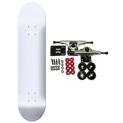 Blank Complete 8-inch Dipped White Skateboard