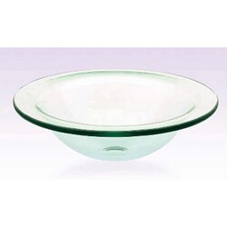 DeNovo Clear Bowler Glass Vessel Sink with Drain