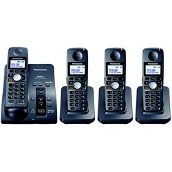Panasonic KX-TG6054B 5.8 GHz Cordless Phone (Refurbished)