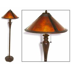 Tiffany-style Amber Mica Floor Lamp