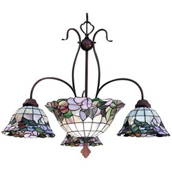 Tiffany-style Inverted Bowl Chandelier