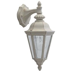 Rubbed White Outdoor Wall Fixture