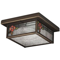 Olde Bronze Outdoor Flush Ceiling Mount Fixture