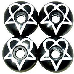 Heartagram 54mm Black Skateboard Wheels