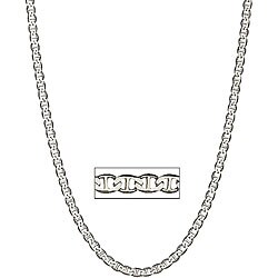 14k White Gold Overlay 24-inch Gucci-style Necklace 6mm
