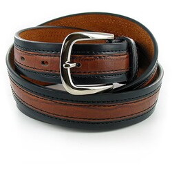 Isaaco Men's Two-tone Leather Belt