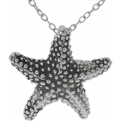 Sterling Silver Textured Starfish Necklace