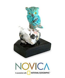 'Mysterious Owl' Gemstone Statuette (Peru)