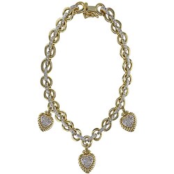 Gold over Sterling Silver Heart Charm Necklace