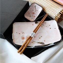 Pink Cherry Blossom Sushi Sets (Case of 4)
