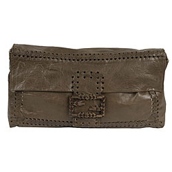 Fendi Large Leather Shoulder Strap Clutch